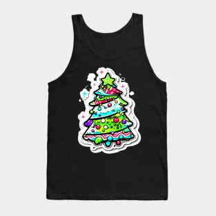 Kawaii Christmas Tree Tank Top